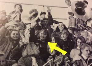 There I am with the pep band. Apparently I have no pictures of me ACTUALLY playing. You'll just have to trust that I did.